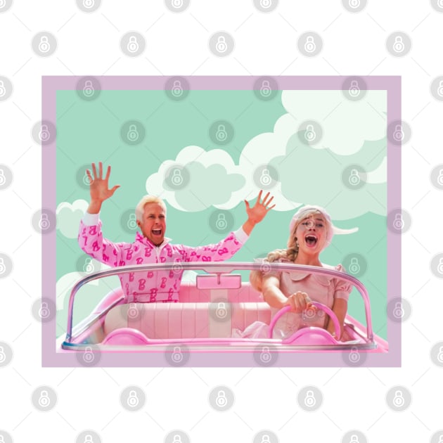 Barbie and Ken Driving by Chelsea Seashell