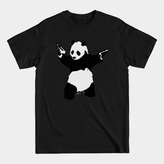 Disover Banksy Pandamonium Armed Panda - Banksy Pandamonium Armed Panda - T-Shirt