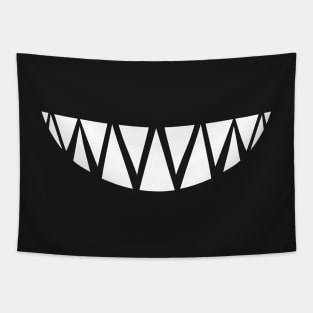 MADNESS || WHITE SHARK JAW TEETH GRILLZ Tapestry