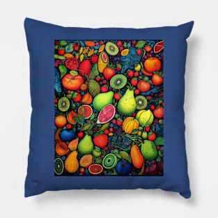 Mixed Fruits Pattern Pillow