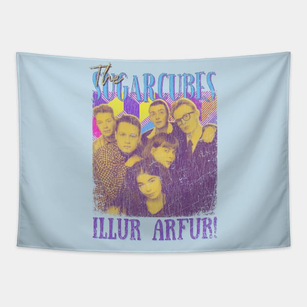 The Sugarcubes Vintage 1986 // Illur Arfur! Original Fan Design Artwork Tapestry by A Design for Life