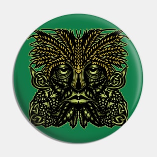 Hop & Barley Green Man Pin