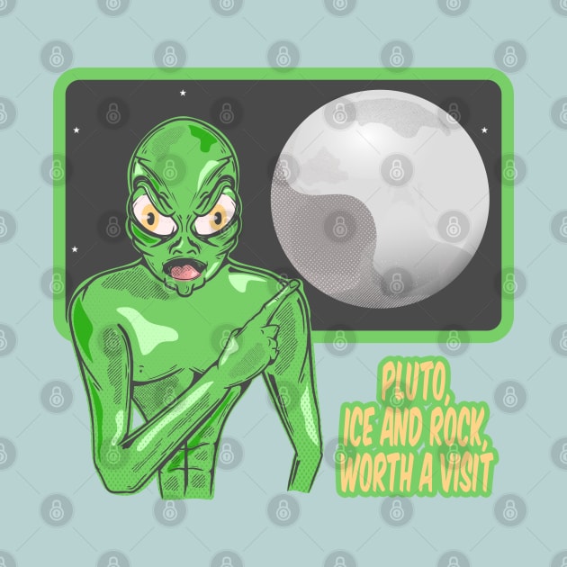 Pluto funny alien by mailboxdisco