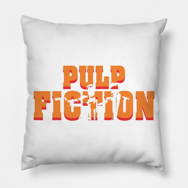 Pulp Fiction Logo Pillow by mito42