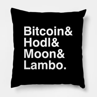 Bitcoin, Hodl, Moon Pillow