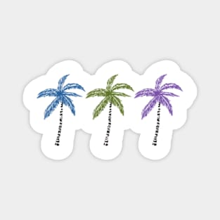 Three Palms at the Beach Magnet