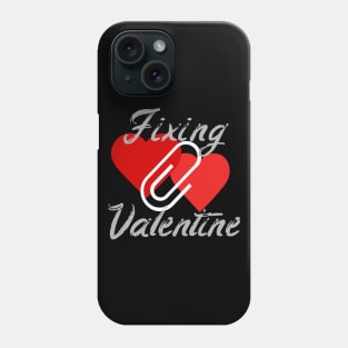 Fixing Valentine, hearts and paperclip quick fix. Valentine day clothing Phone Case