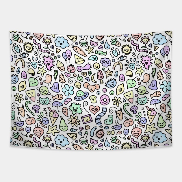 A World Of Doodles Tapestry by sombrasblancas