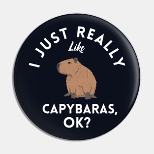 I Just Really Like Capybaras Pin