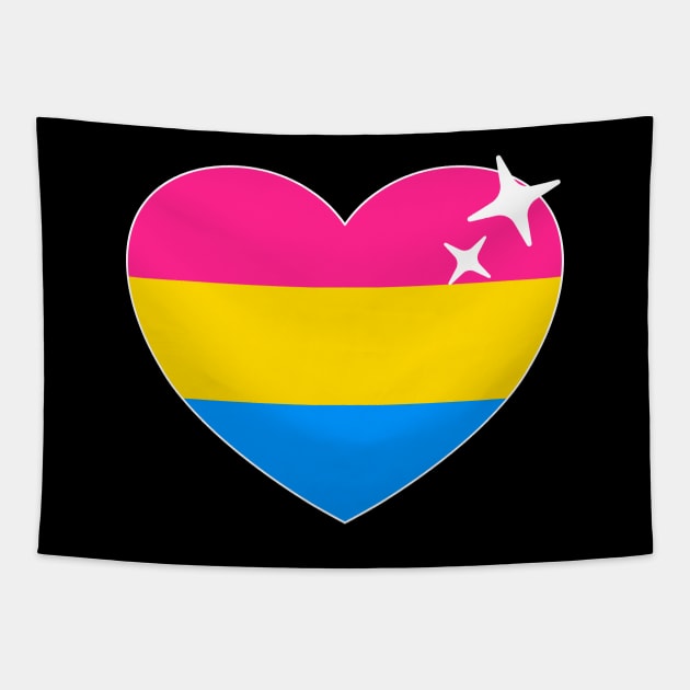 Pan Sexual Flag - Pansexual Heart Tapestry by Football from the Left