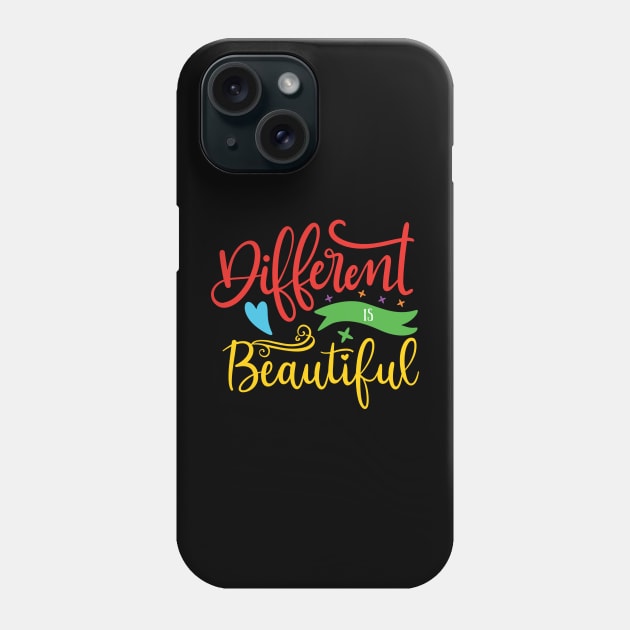 Different is Beautiful, Autism Awareness Phone Case by SweetMay