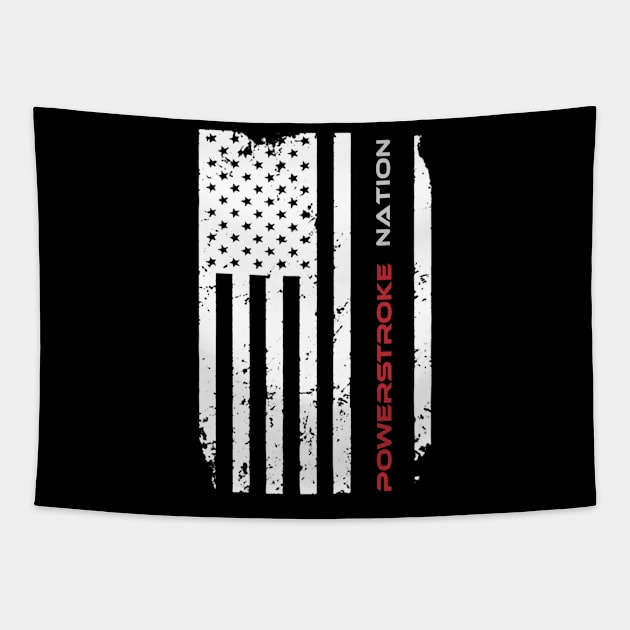 Powerstroke Nation Flag Tapestry by QUYNH SOCIU