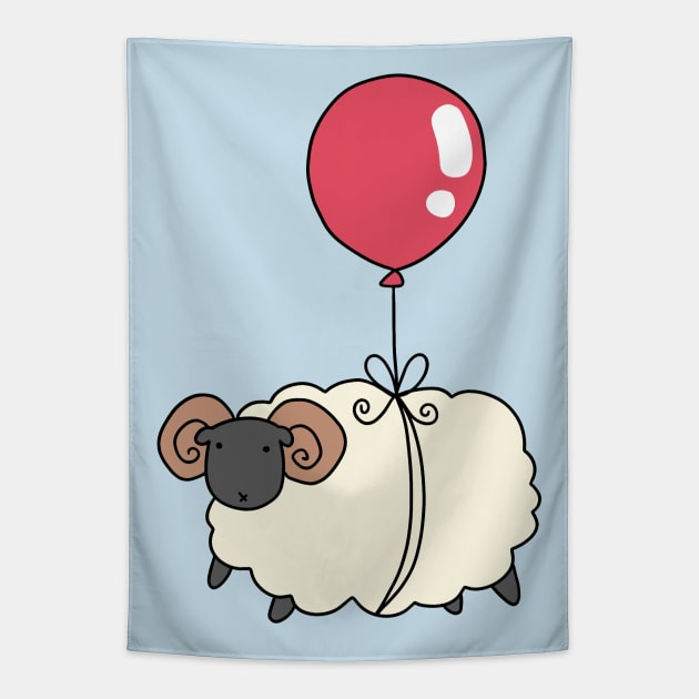 Balloon Ram Tapestry by saradaboru