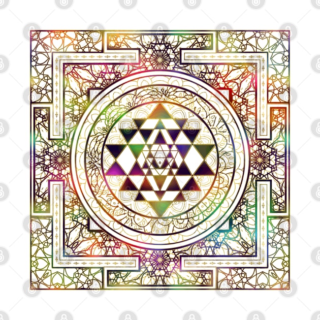 Colorful Sri Yantra  / Sri Chakra by Nartissima