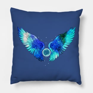 New Year Blue Angel Pillow