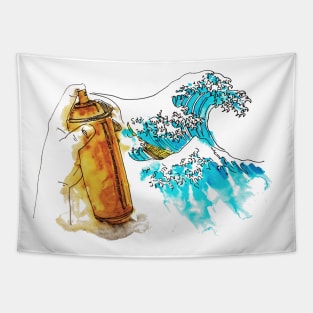 Kanagawa Spray Tapestry