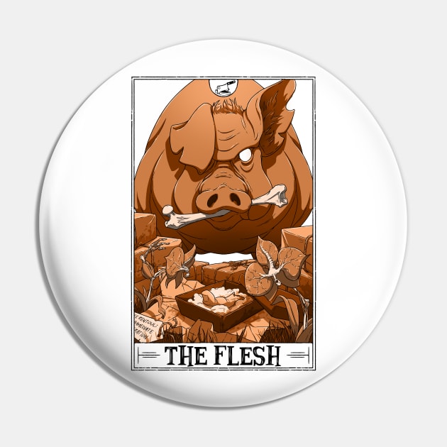 The Flesh Tarotesque (light) Pin by Rusty Quill