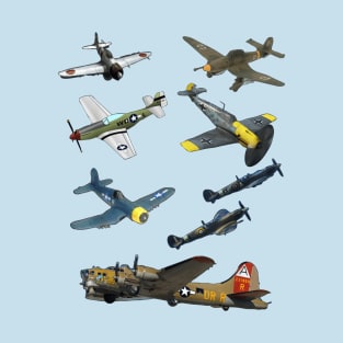 WW2 Planes Warbirds T-Shirt