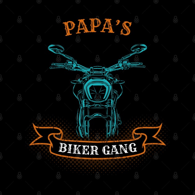 Papa's Biker Gang Father's Day by DwiRetnoArt99