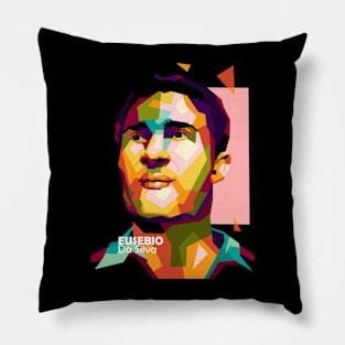 Eusebio Football Pop Art Pillow