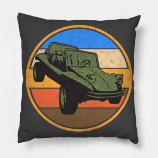 Beach Buggy, Dune Racer at Sunset Pillow