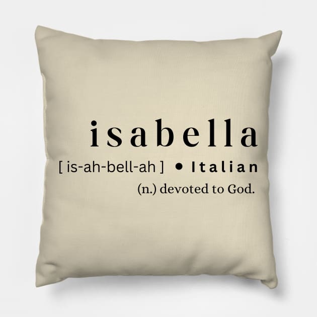 Isabella Pillow by MajesticWords