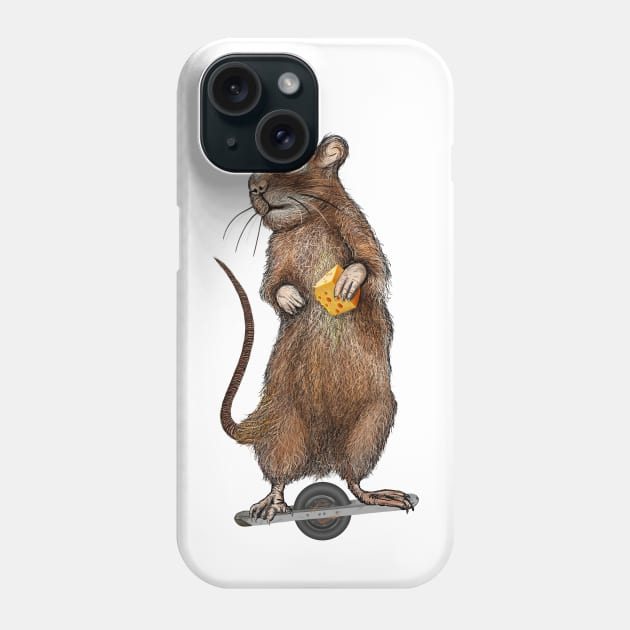 One Wheel Mouse Phone Case by Dual Rogue