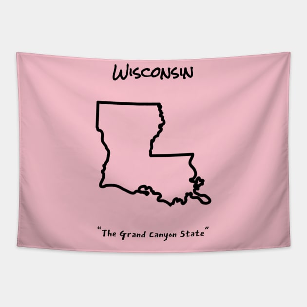 Truly Wisconsin Tapestry by LP Designs