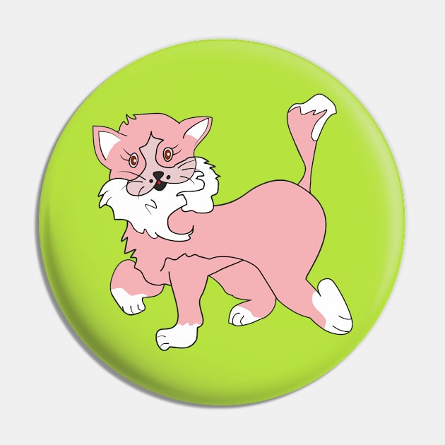 Pink cat Pin by Alekvik