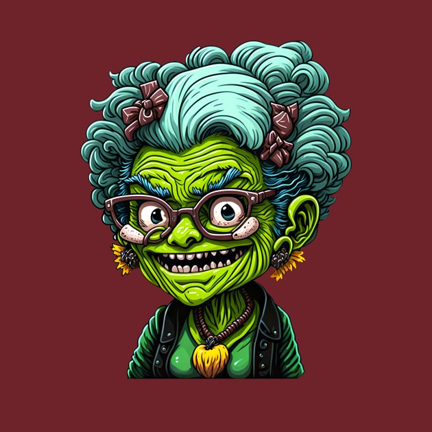 Mildred, Cute Grandma Monster by Kingrocker Clothing