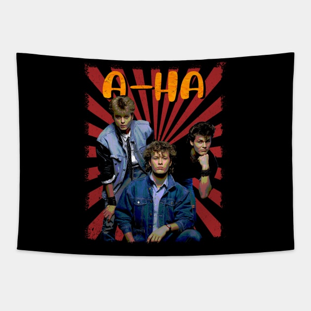 Synth-Pop Legends a-ha Music Tribute Shirt Tapestry by Mushroom Time