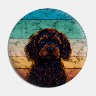 Sunset Cavapoo Pin