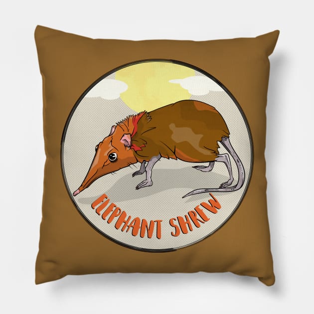 Elephant Shrew Pillow by mailboxdisco