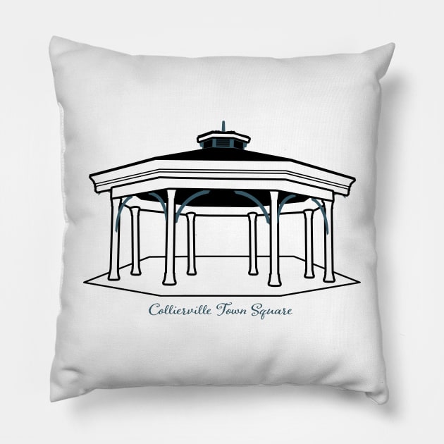 Collierville Town Square Pillow by Oakleigh Designs