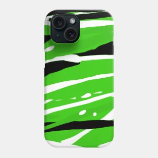 Green lines and splats Phone Case