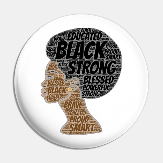 Black Strong Educated Melanin Queen Pin by Merchweaver