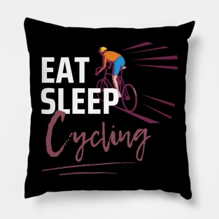 Eat Sleep Cycling Pillow