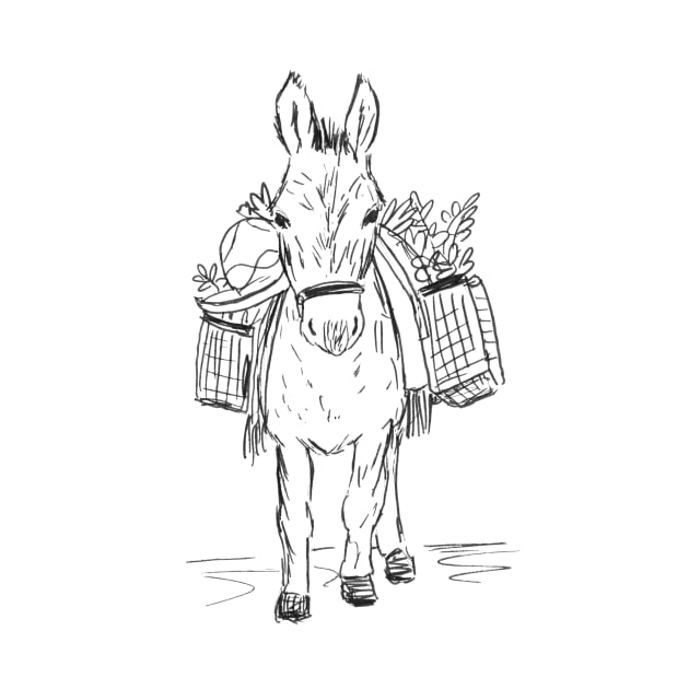 Donkey Drawing by LauraKatMax