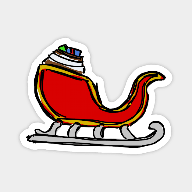 Sleigh Magnet by SpookyMeerkat