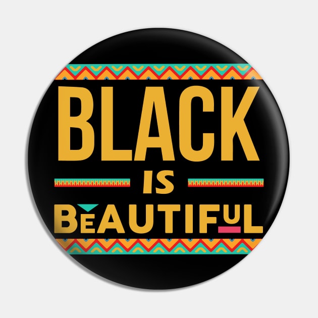 Black is Beautiful! Black Pride Gift Pin by Jamrock Designs