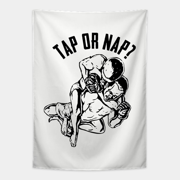 BJJ - Tap Or Nap Tapestry by Kudostees