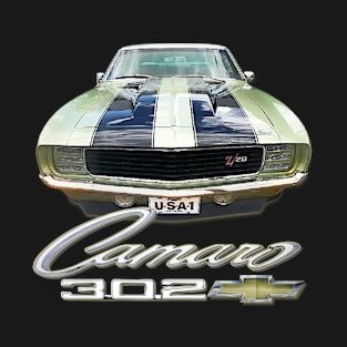 69 302 Camaro Chevy Hot Rod Muscle car art. T-Shirt