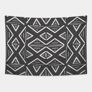 Doodle cross line pattern african style Tapestry