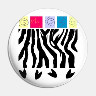 Neon Zebra Pin