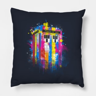 rainbow tardis Pillow