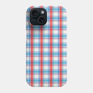 Red and Blue Madras Style Pattern Phone Case