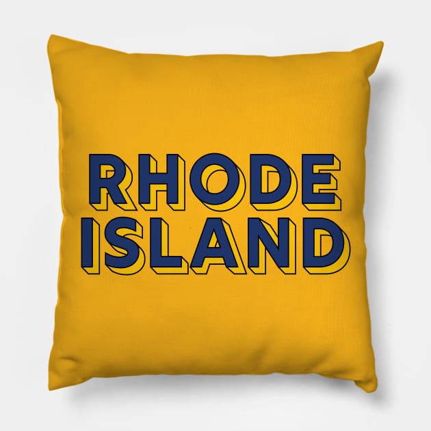 Rhode Island Flag Colors Pillow by MAS Design Co