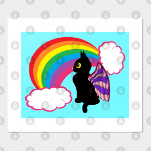 Cat With Wings Posters And Art Prints Teepublic