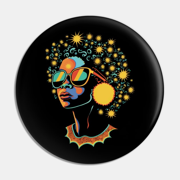 African American Woman Pin by Apocatnipse Meow