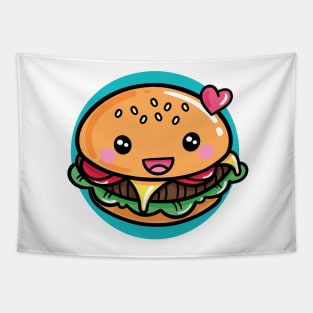 Kawaii Burger Tapestry